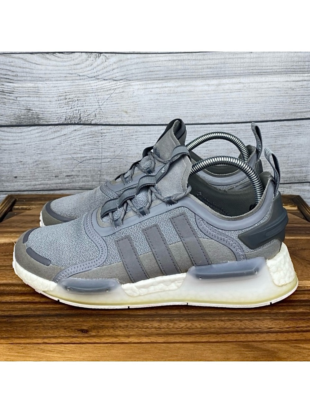 adidas NMD R1 V3 Parley Grey White Sneaker GY9283 Women’s Shoe Size 8